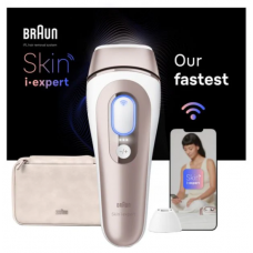 Aparat de epilat cu IPL Braun Skin i-Expert Pro 7 PL7147, 400000 impulsuri, 10 viteze, 3 accesorii, SkinPro 2.0, reatea, alb-bronz