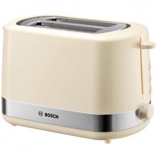 Prăjitor pâine compact Bosch TAT7407, 2 felii, 800W, Crem/ argintiu