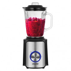 Blender de masa Mesko MS 4080, 1200 W, bol sticla 1.5L, 4 lame, functie smoothie, zdrobire gheata, Inox / negru