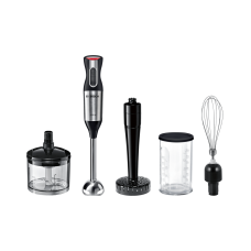 Blender de mână Bosch MS6CM6155, ErgoMixx Style 1000 W, 12 trepte, Negru/Argintiu