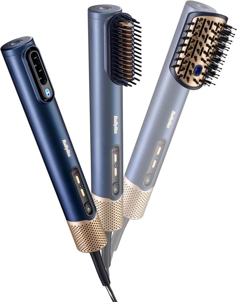 Perie cu aer cald BaByliss Air Wand AS6550E 3-in-1, 1600W, 4 trepte temperatura, albastru inchis