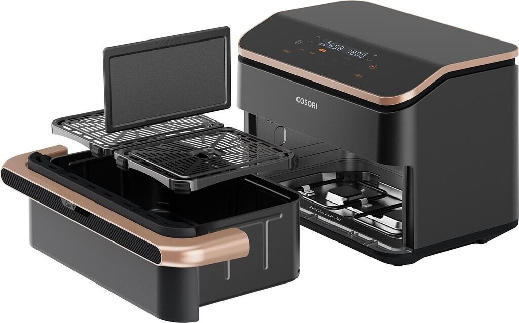 Аэрофритюрница Cosori Dual Blaze Twinfry CAF-TF101S-AEUR, 2800Вт, 10л, черный