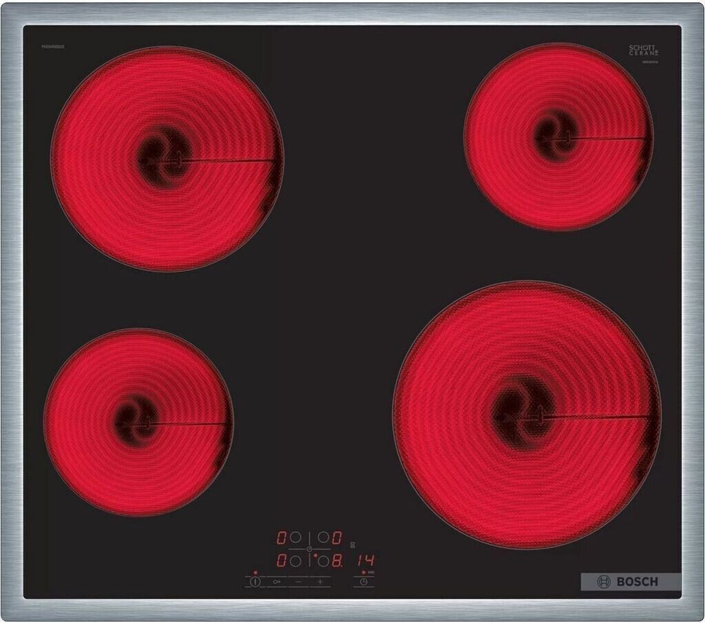Plită radiantă Bosch PKE645BB2E Seria I 4, TouchSelect, 4 zone de gatit, ReStart, Temporizator, HighSpeed, 60cm, Negru