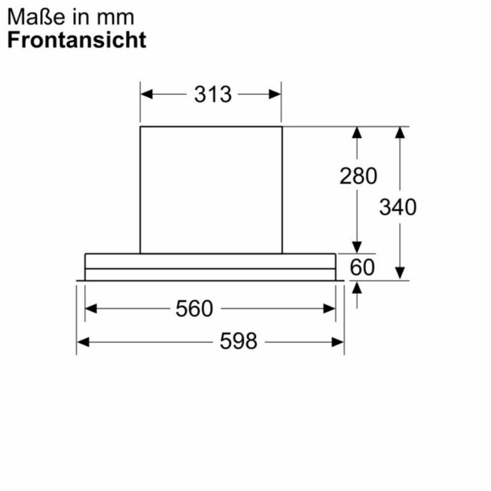 Вытяжка встраиваемая Bosch DBB63BC60, 384 m³/h, 60 см, черная
