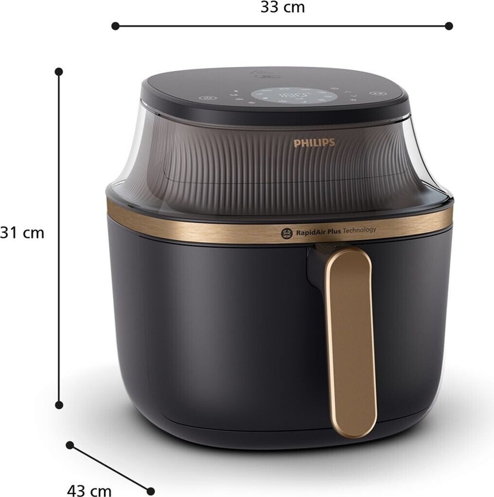Friteuza cu aer cald Philips Airfryer NA332/00, 6.2l, 16 functii, negru, Seria 3000