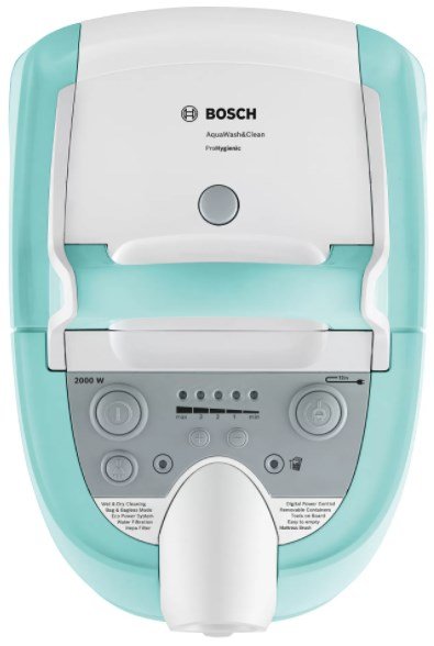 Aspirator multifuncțional Wet&Dry Bosch BWD420HYG, 2000W, alb-bleu