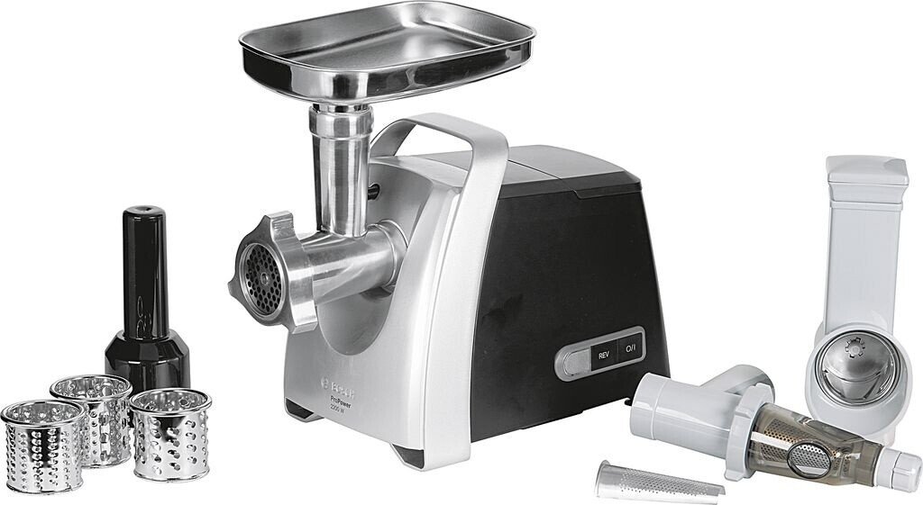 Tocator de carne Bosch MFW68660 ProPower, 2200W, argintiu-negru