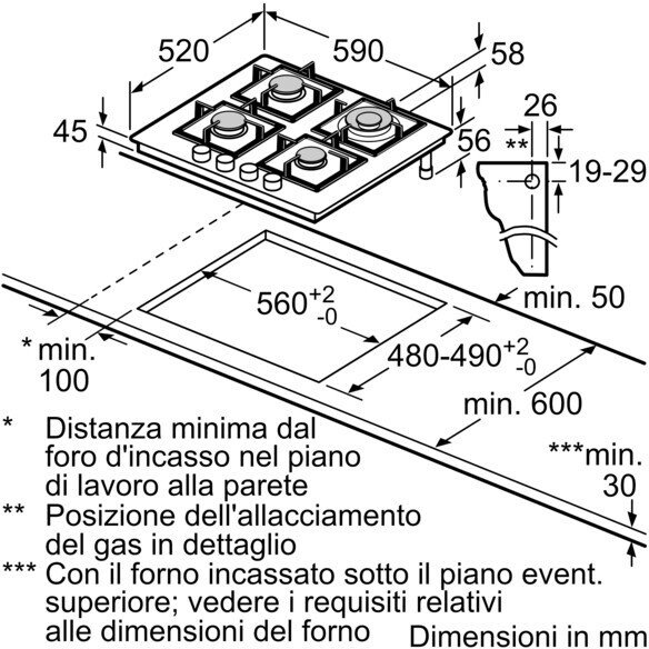 Варочная панель газовая Bosch PPH6A6I10 Seria 6