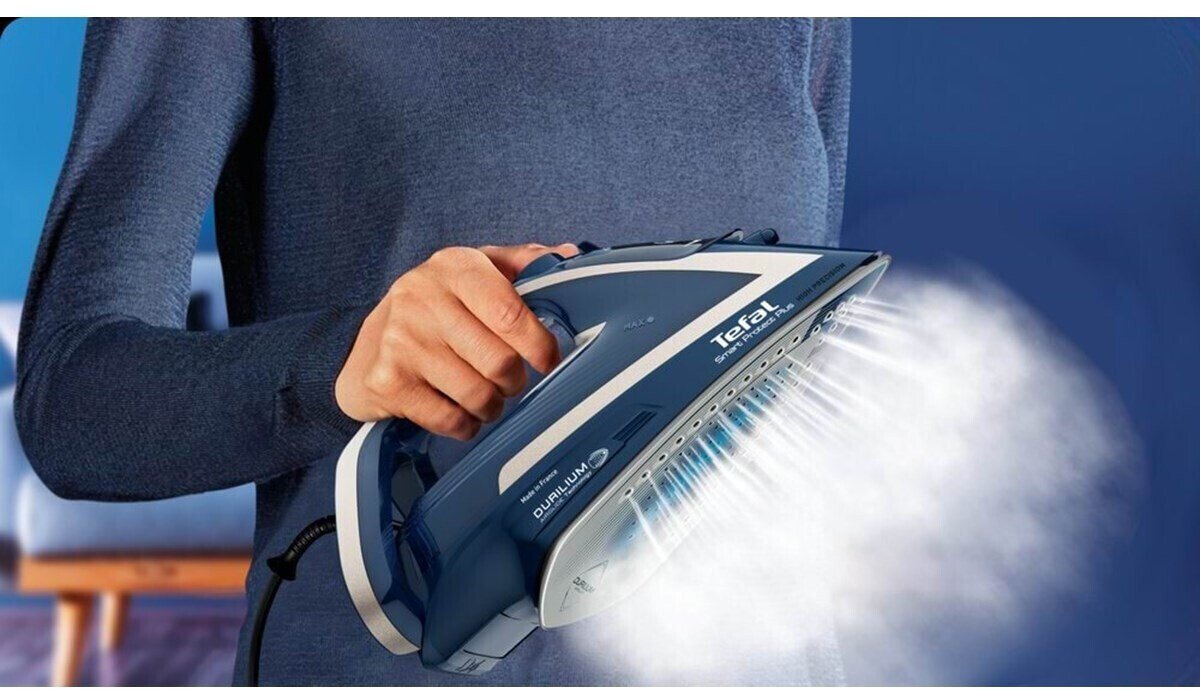 Fier de calcat Tefal Smart Protect Plus FV6872E0, 2800W, 260g/min, 270ml, Durilium Airglide