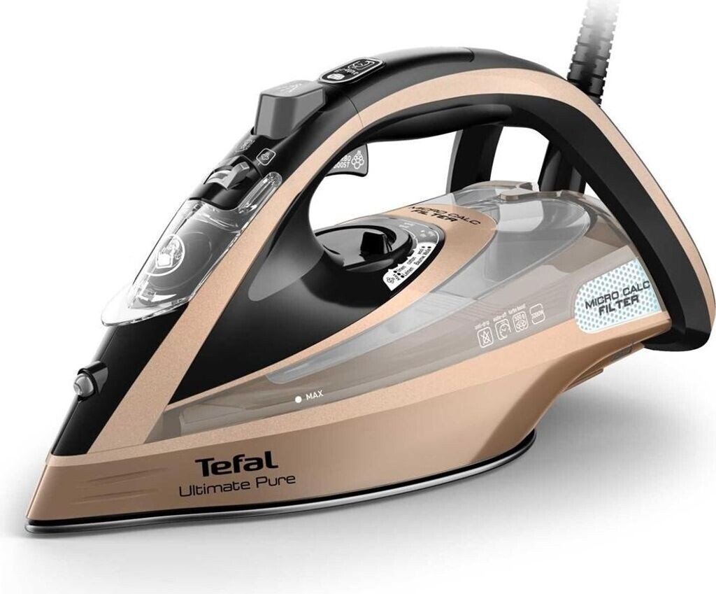 Утюг с паром Tefal Ultimate Pure FV9845E0, 3200 Вт, 260 г/мин, 350 мл, Durilium AirGlide, Autoclean