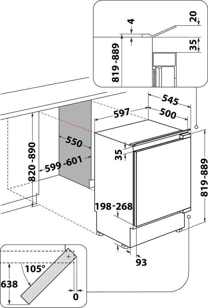 Морозильник встраиваемый Whirlpool WBUFZ011