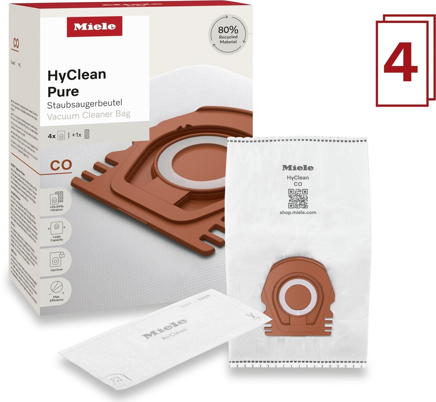Мешки-пылесборники Miele CO HyClean Pure