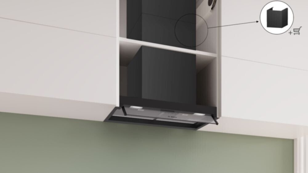 Вытяжка встраиваемая Bosch DBB63BC60, 384 m³/h, 60 см, черная
