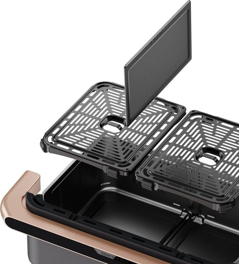 Аэрофритюрница Cosori Dual Blaze Twinfry CAF-TF101S-AEUR, 2800Вт, 10л, черный