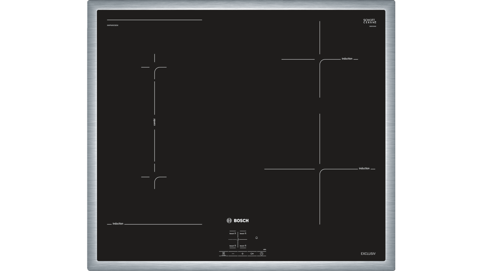 Варочная панель индукционная Bosch NWP645CB2M