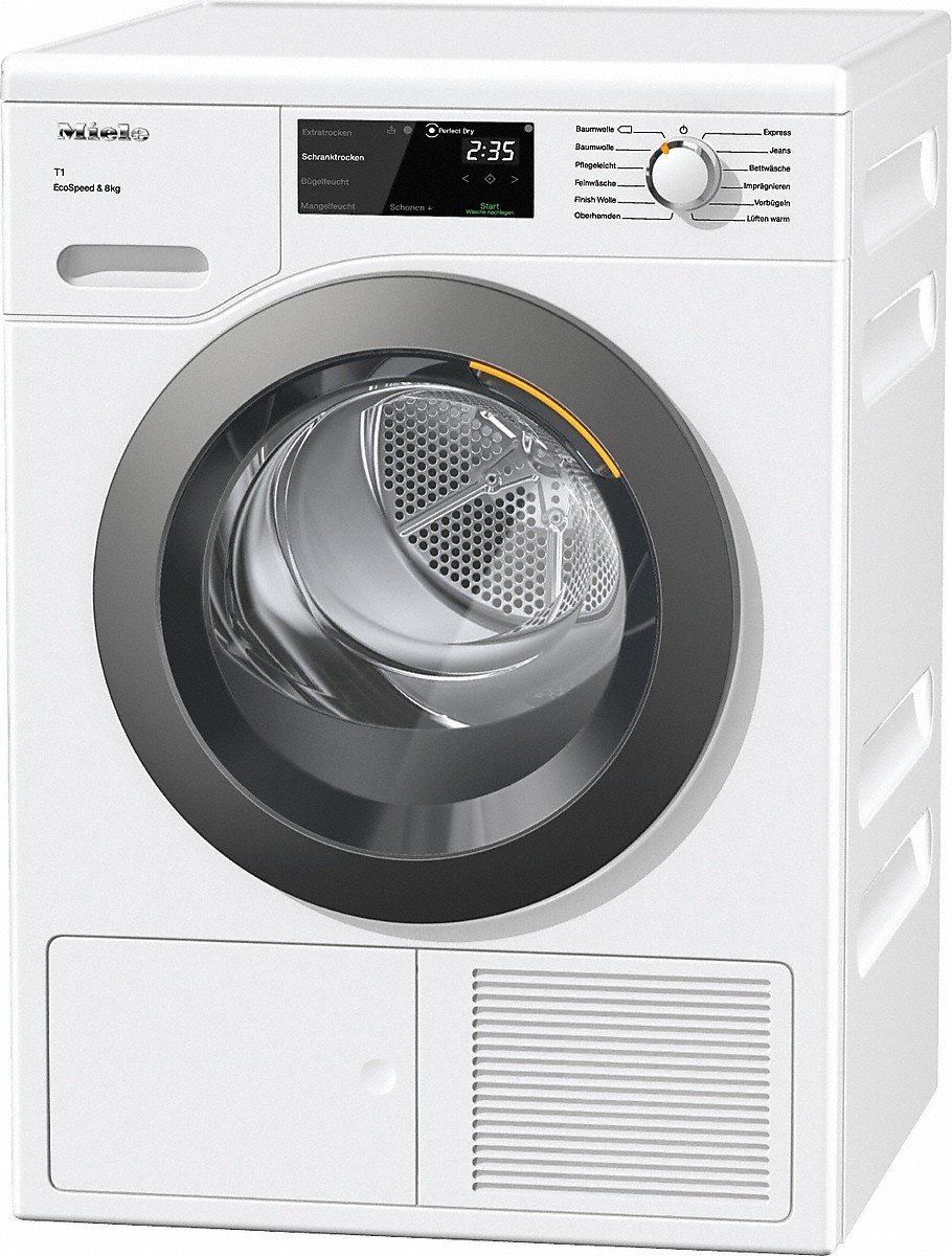 Uscător de rufe cu pompă de căldură T1 Miele TCF760WP EcoSpeed&amp;8kg