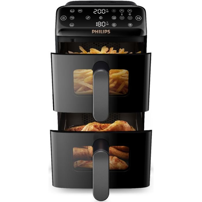 Двухсекционная аэрофритюрница с двумя корзинами Philips Серия 4000 NA460/00,13 режимов, 10.0л, 2750Вт