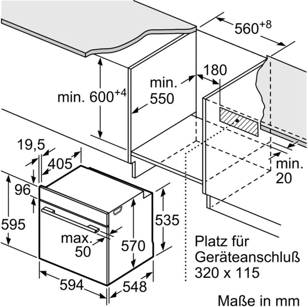 Духовой шкаф электрический Bosch HBA534BW3 Seria 4