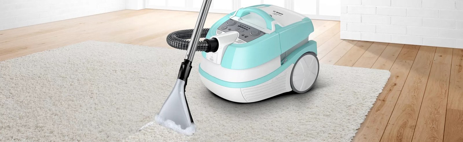 Aspirator multifuncțional Wet&Dry Bosch BWD420HYG, 2000W, alb-bleu