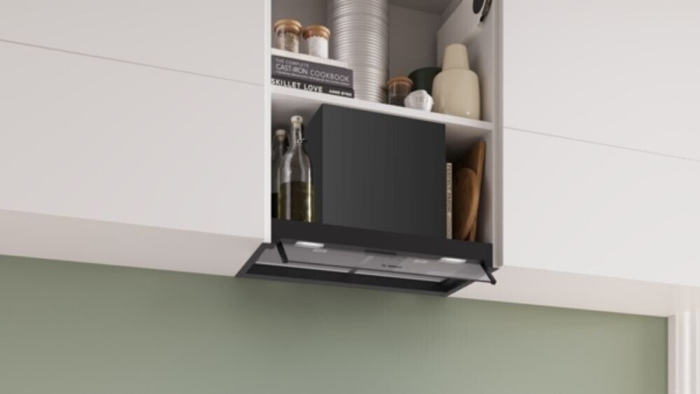 Вытяжка встраиваемая Bosch DBB63BC60, 384 m³/h, 60 см, черная