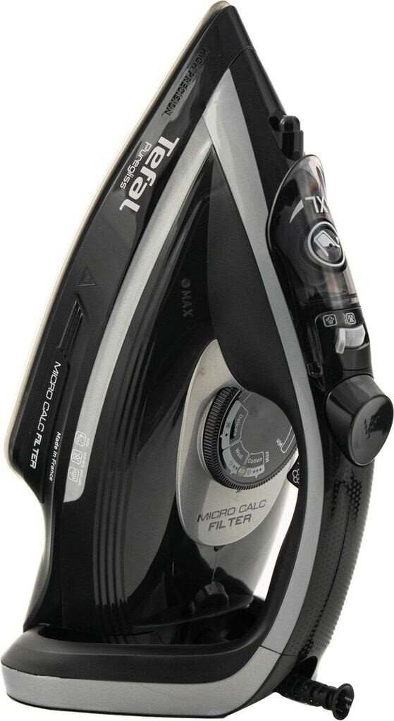 Утюг с паром Tefal Puregliss FV8062, 3000 Вт, Durilium AirGlide, черный/серый