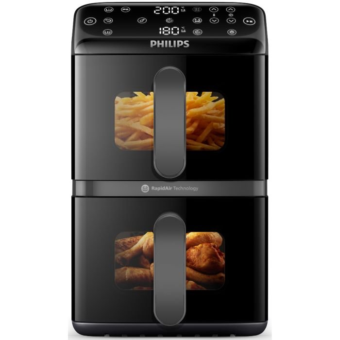 Двухсекционная аэрофритюрница с двумя корзинами Philips Серия 4000 NA460/00,13 режимов, 10.0л, 2750Вт