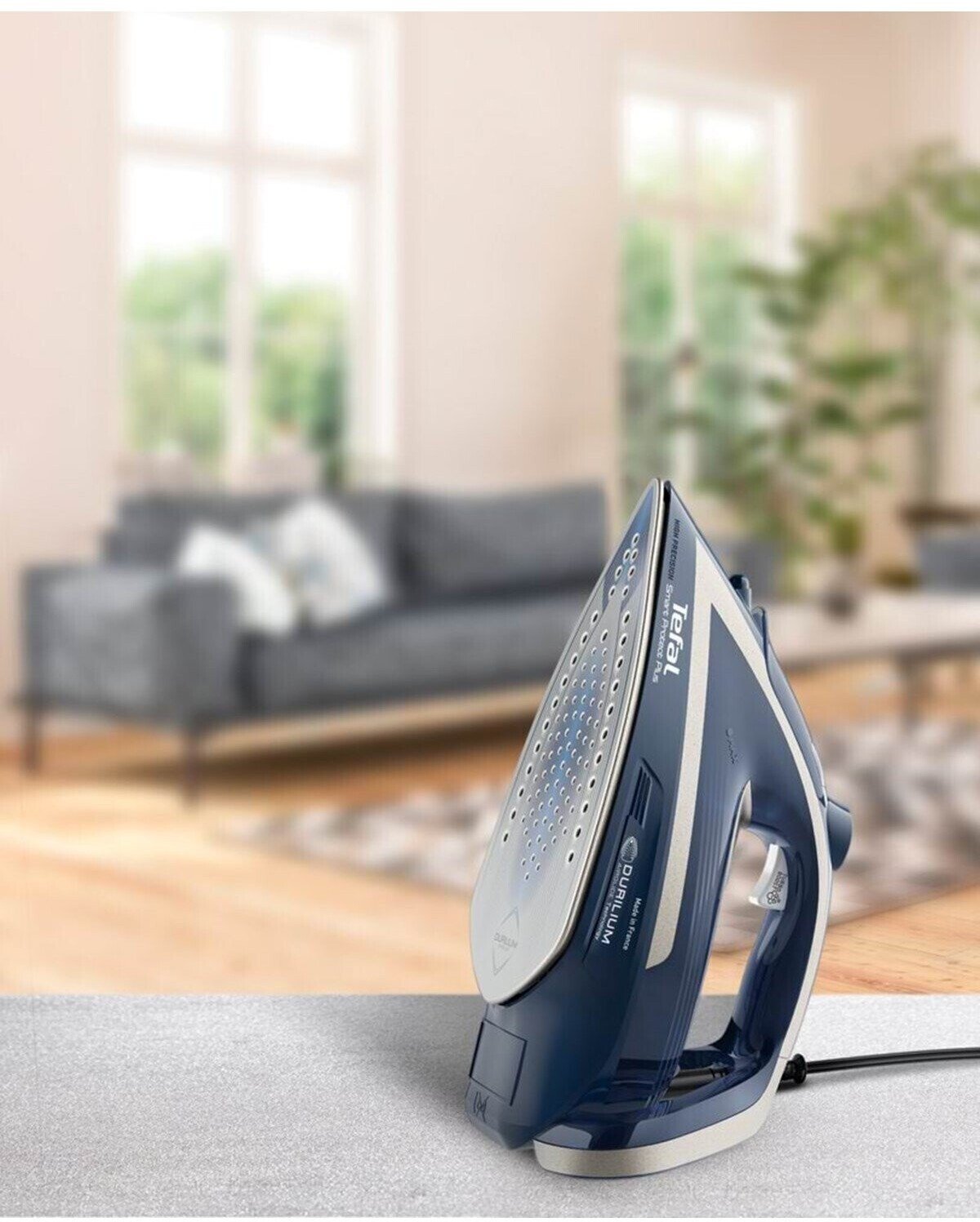 Fier de calcat Tefal Smart Protect Plus FV6872E0, 2800W, 260g/min, 270ml, Durilium Airglide
