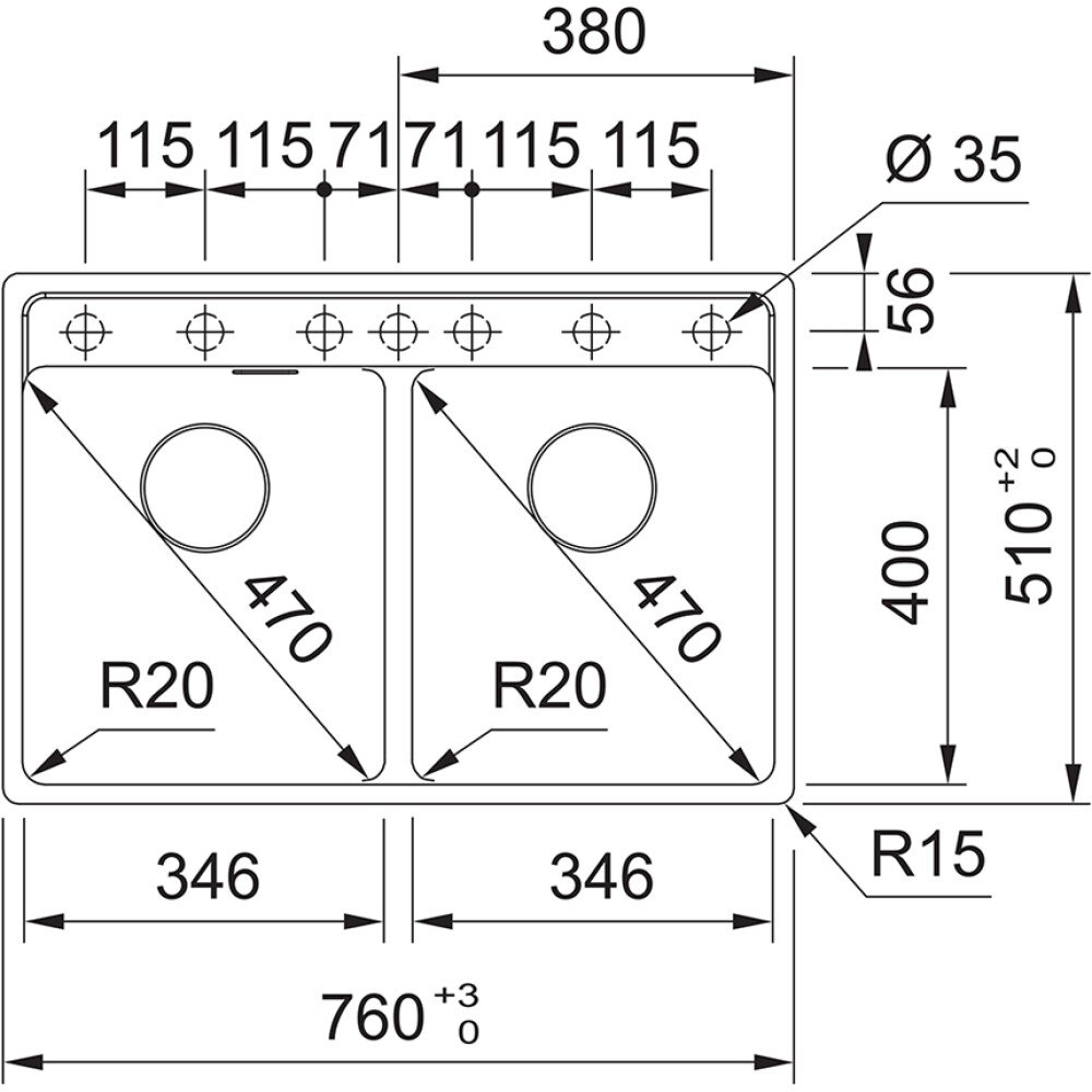 Кухонная мойка Franke Maris MRG 620-35-35 114.0661.674 черный матовый