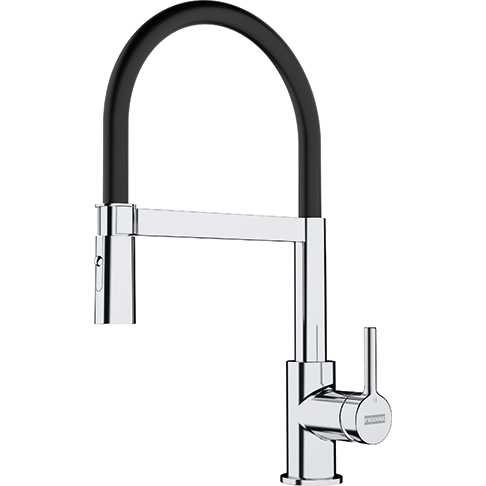 Смеситель кухонный Franke Lina Semi Pro Chrome/Black 115.0626.085