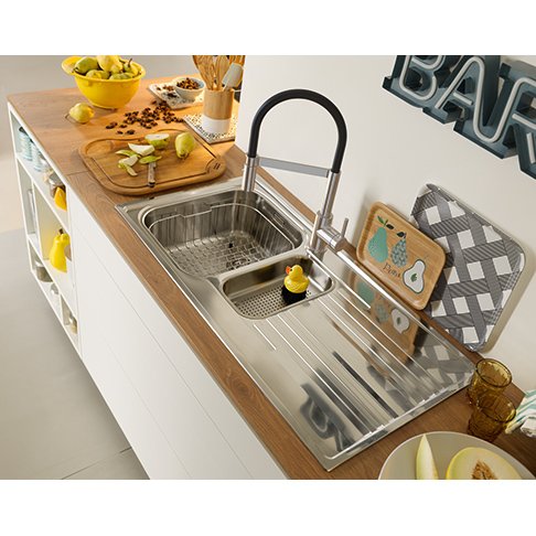 Смеситель кухонный Franke Lina Semi Pro Chrome/Black 115.0626.085