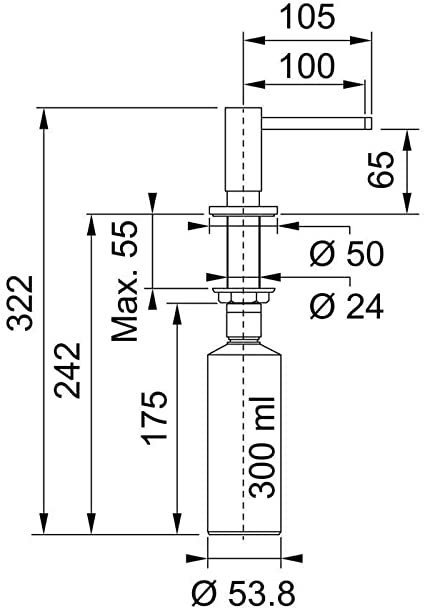 Дозатор моющих средств Franke Active 112.0633.091 сахара