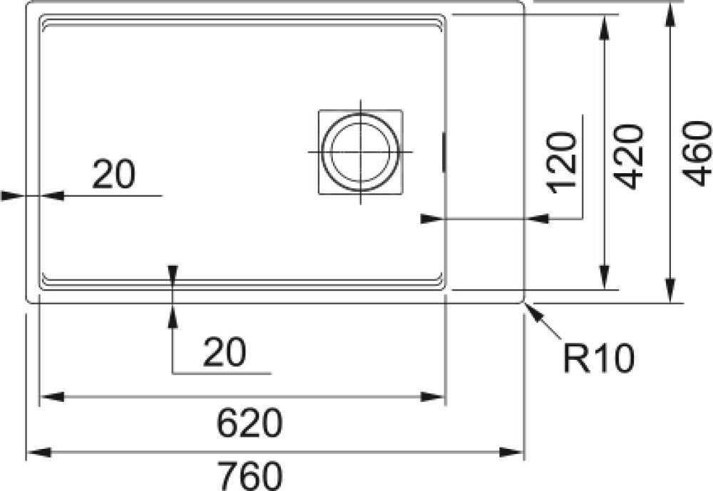 Кухонная мойка Franke Kubus 2 KNG 110-62 125.0718.491 черный матовый