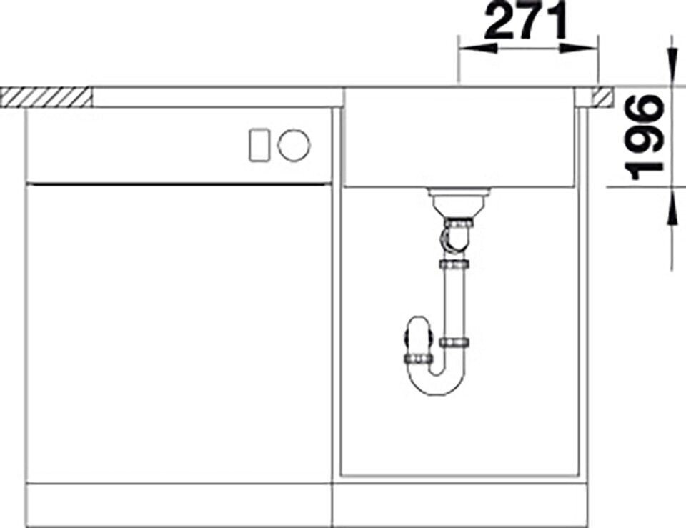 Кухонная мойка Blanco Divon II 5-S-IF 521659 чаша слева
