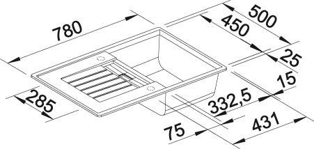 Кухонная мойка Blanco Zia 45 527383 Вулканический серый