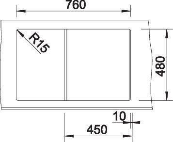 Кухонная мойка Blanco Zia 45 527383 Вулканический серый