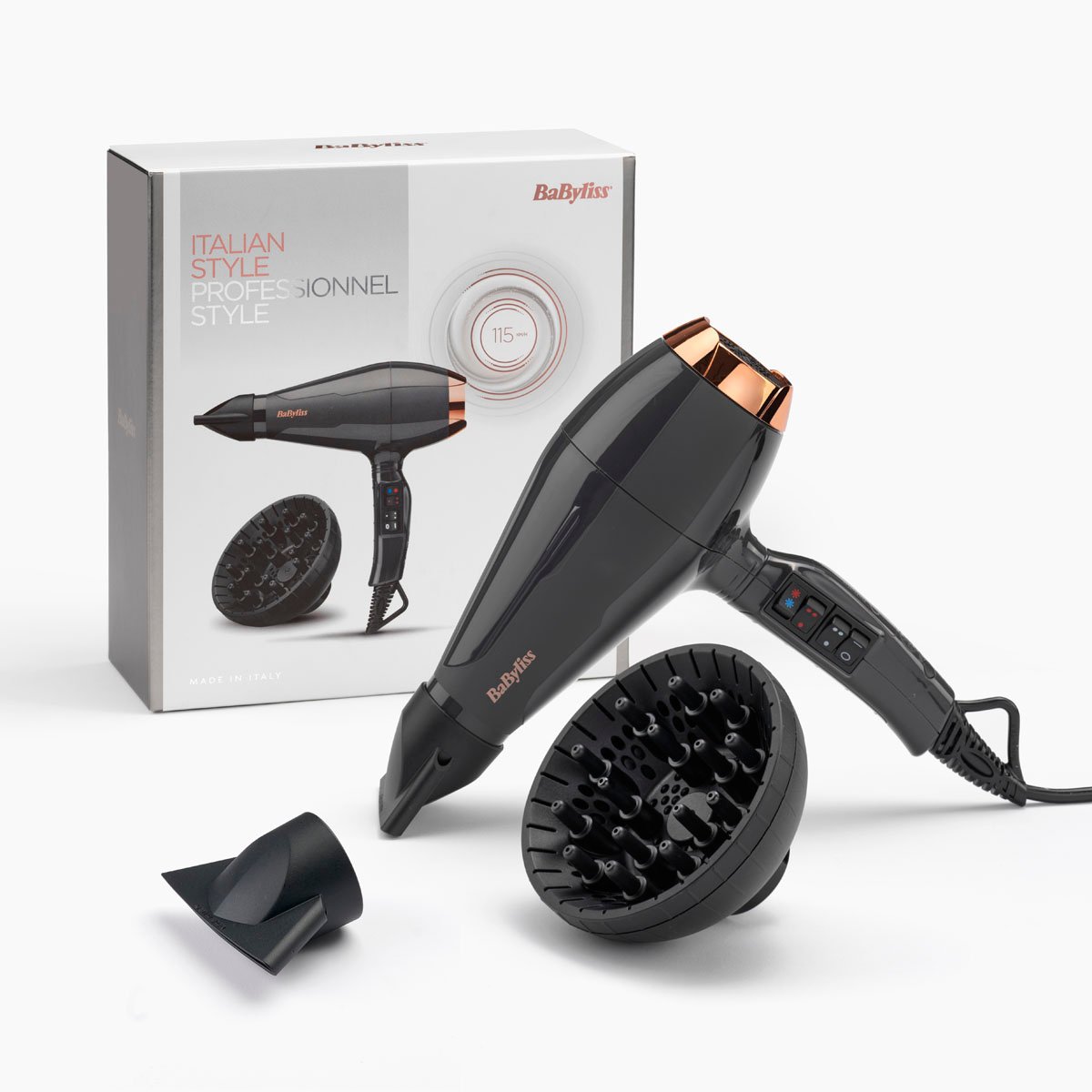 Uscător de păr Babyliss D570DE, 2200W, 2 viteze, 3 trepte temperatura