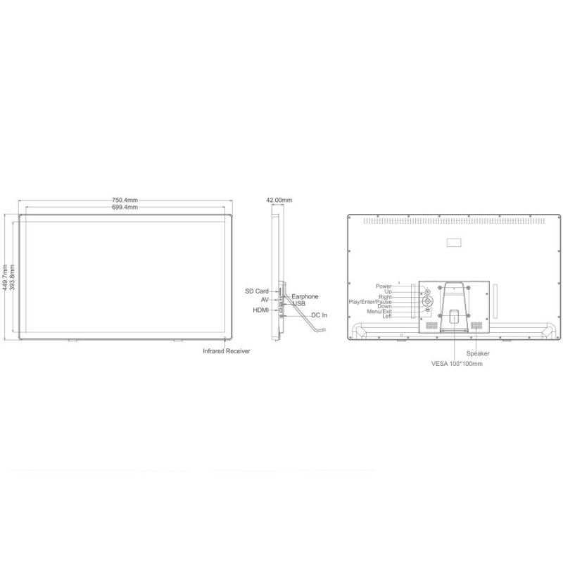 Дисплей IPS с высоким разрешением BRAUN DigiFrame 320 Бизнес Линия ( 21418 )