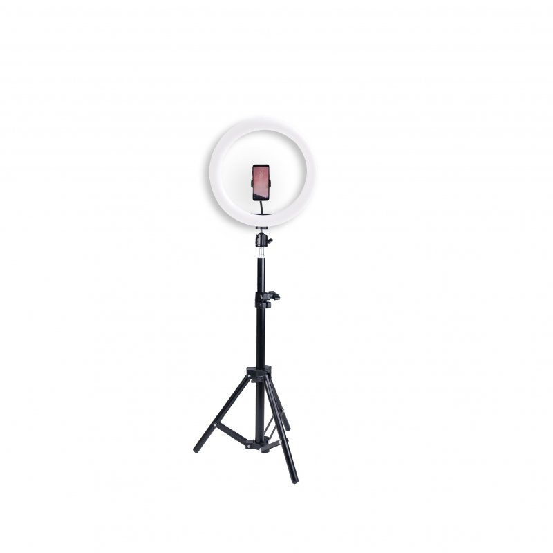 Круглый светодиодный светильник с держателем для телефона BRAUN VloggKit 100 ( 20381 )