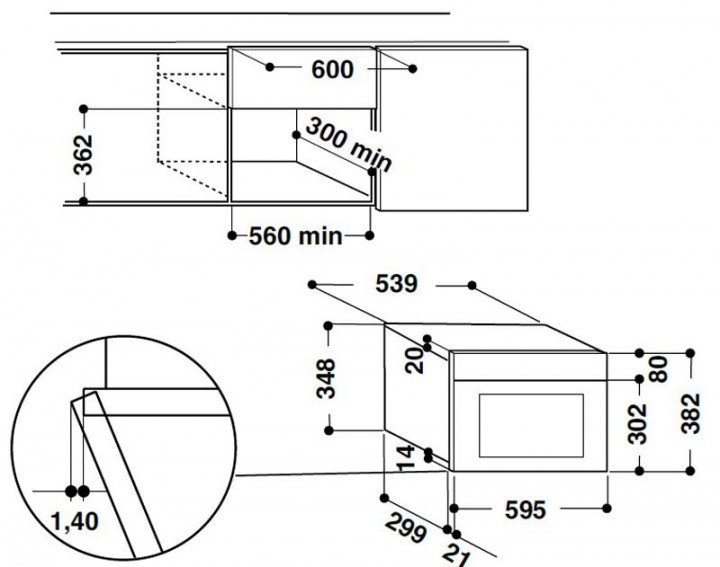 Микроволновая печь встраиваемая Whirlpool AMW496IX