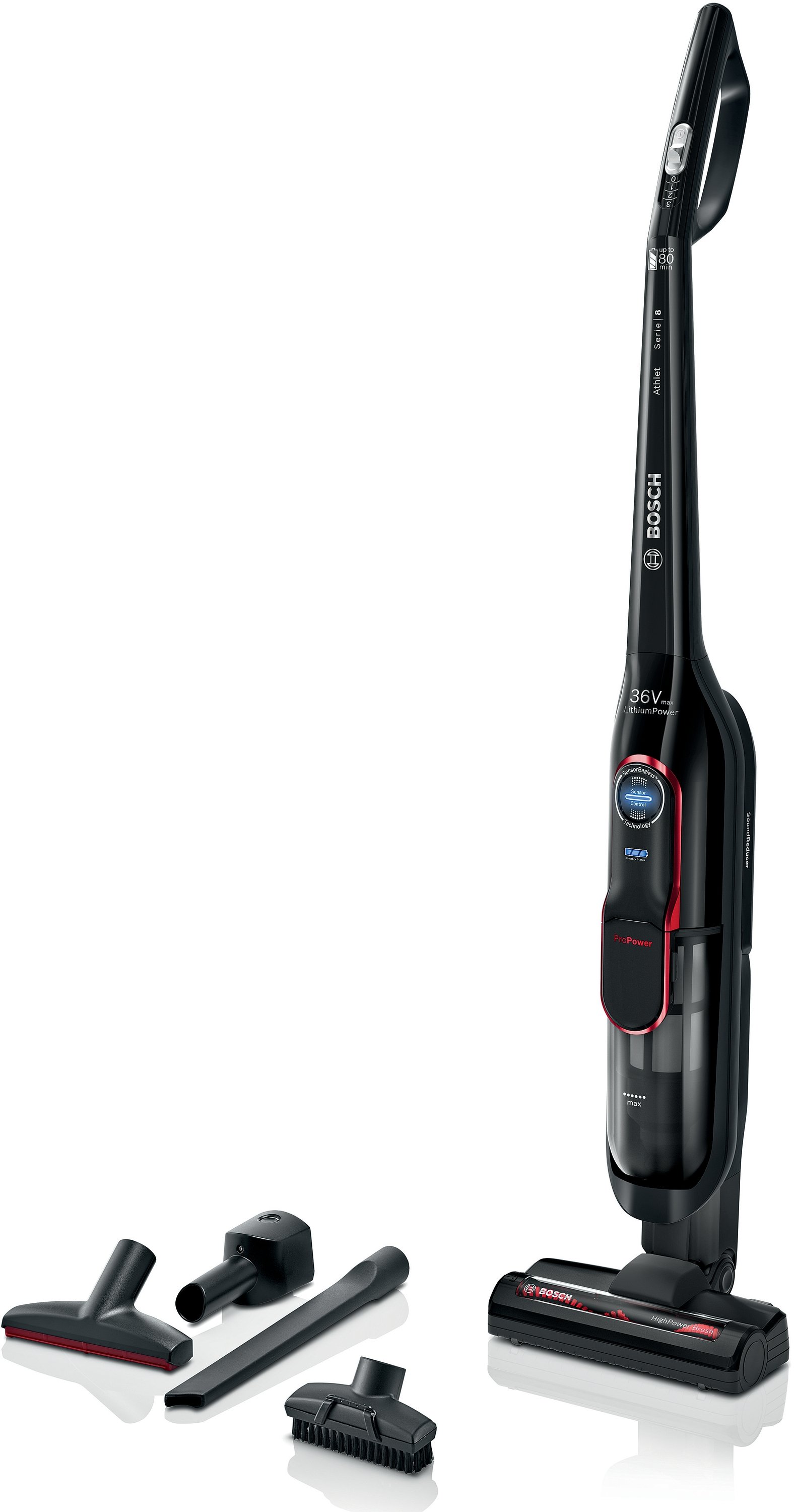Аккумуляторный пылесос Серия 8 Bosch BBH87POW1 Athlet ProPower 36Vmax Чёрный