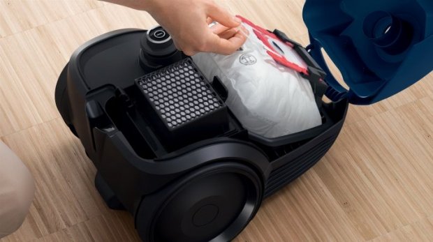 Пылесос с пылесборником Bosch BGBS2BU1T, 3.5 л , 850 Вт, 80 дБ, синий