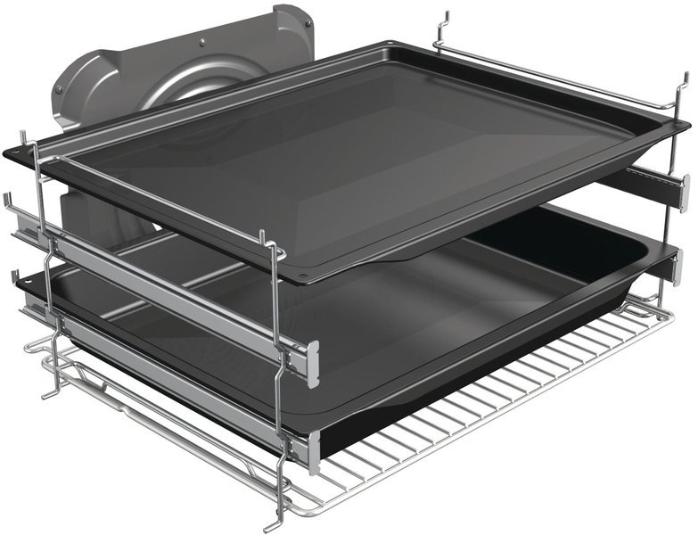 Духовой шкаф электрический Gorenje GBF22ILPMF, Самоочищающийся AquaClean, 77 л, класс А+, черный