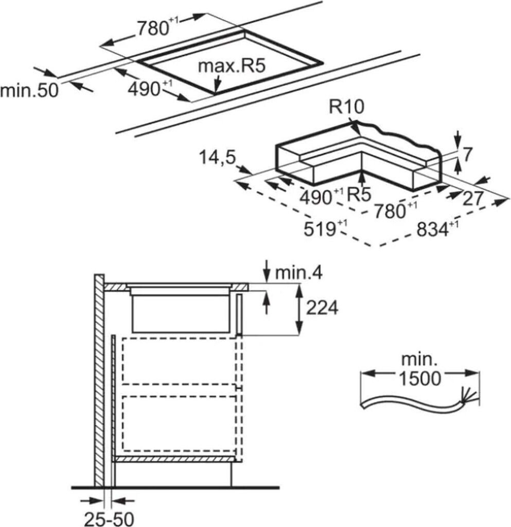 Plită pe inducție cu sistem de ventilare integrat AEG CCE84751CB