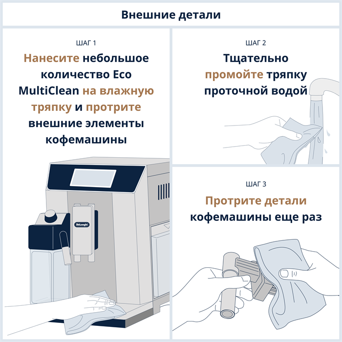 Чистящее средство для кофемашины DeLonghi DLSC550 Eco MultiClean