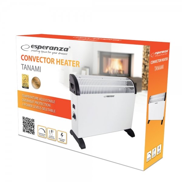 Convector electric de podea Esperanza EHH008 Tanami, 2000 W, 3 trepte de putere