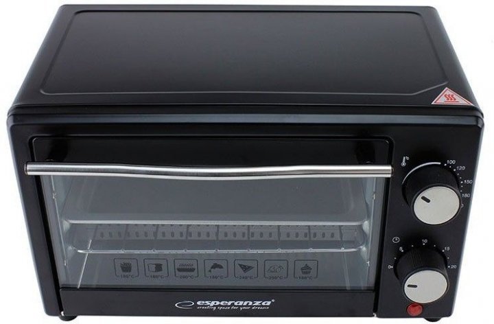 Mini cuptor Esperanza EKO004, 900W, 10l, Timer, Negru
