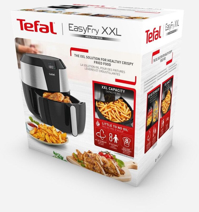 Фритюрница Tefal Easy Fry XXL EY701D15, 5.6л, 8 функций, черный