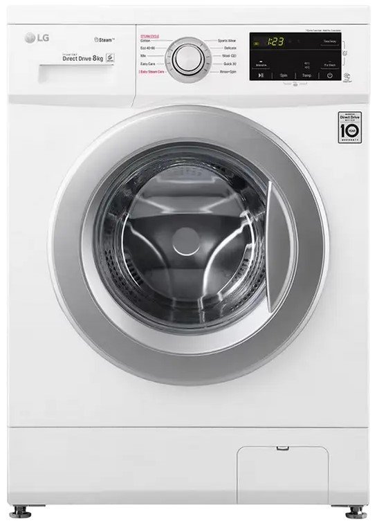 Maşina de spălat rufe LG F4J3TS4WE, Steam, 8 kg, 1400rpm, Direct Drive