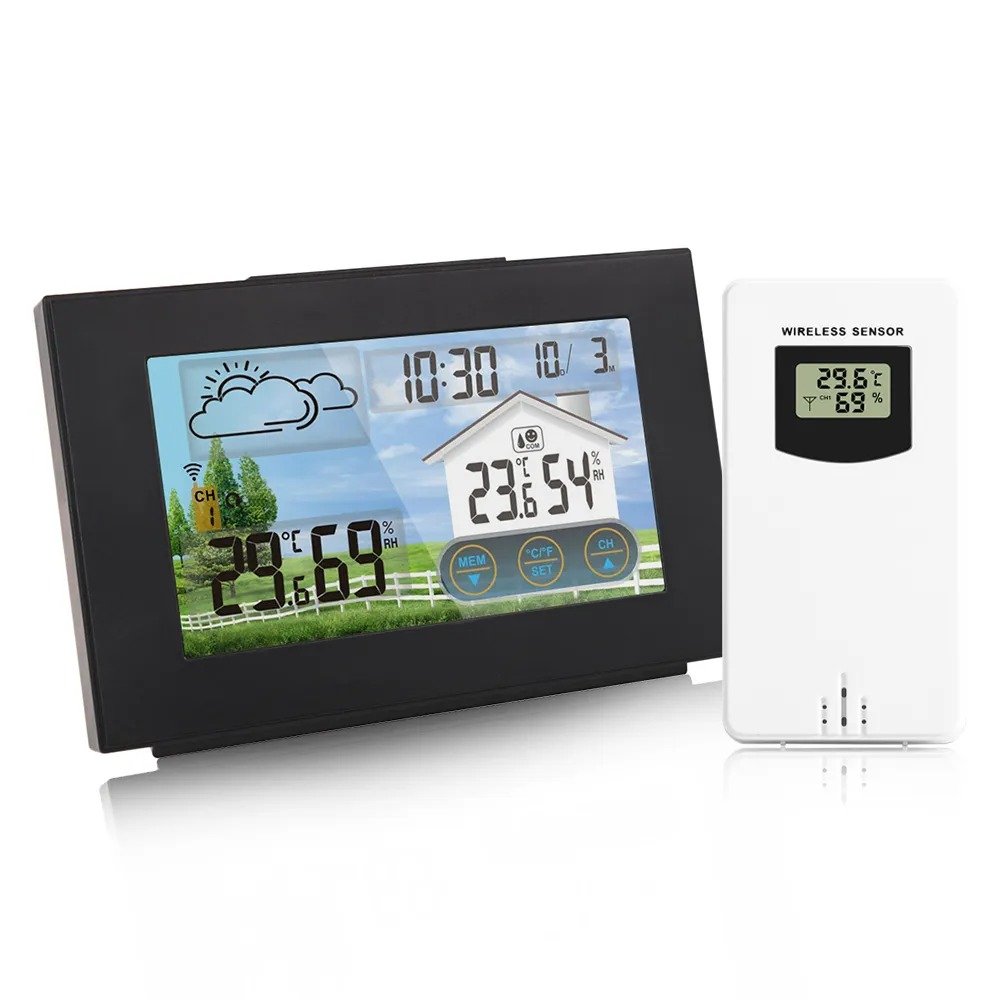 Stație meteorologică Fan Ju FJ3551A, cu ceas, alarma si termometru