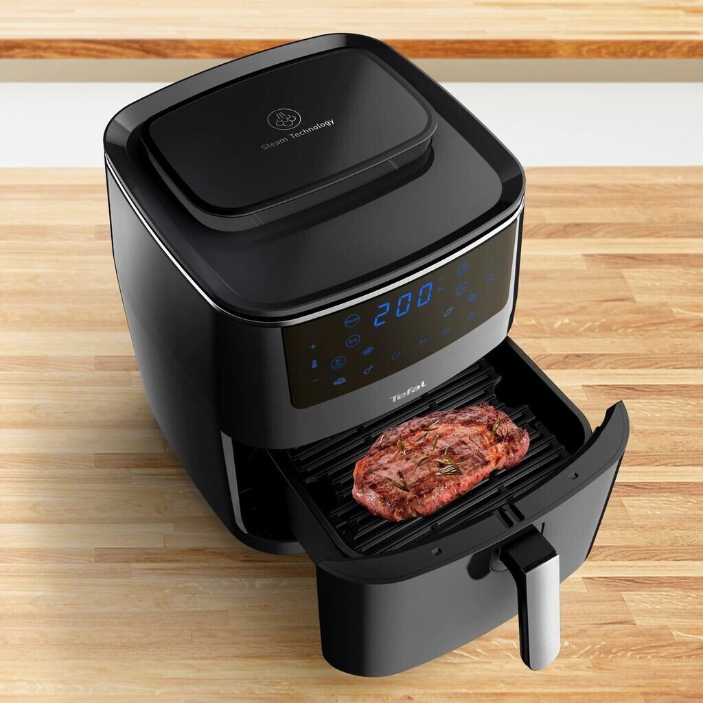 Friteuza cu aer cald, grill si abur Tefal Easy Fry Grill &amp; Steam FW2018, 6.5l, 7 functii, negru